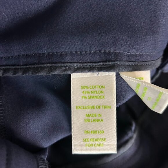 Lilly Pulitzer‎ Chantal Dinner Pants Womens 4 Navy Slim Ankle Classic Preppy - Picture 3 of 4